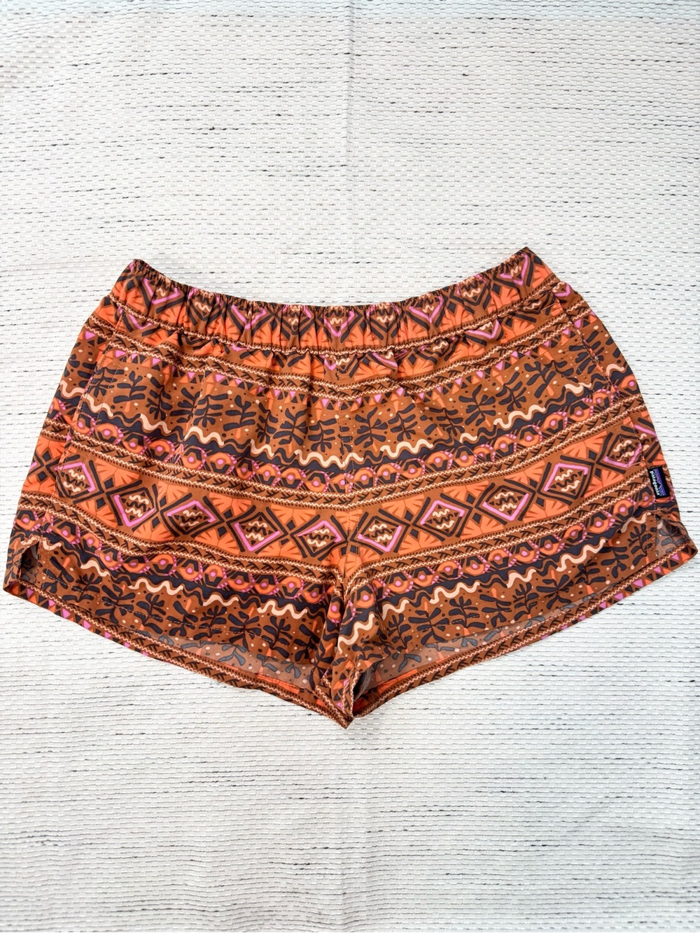 Patagonia Barely Baggies Shorts Women's Small Mangrove Tiki Henna Brown